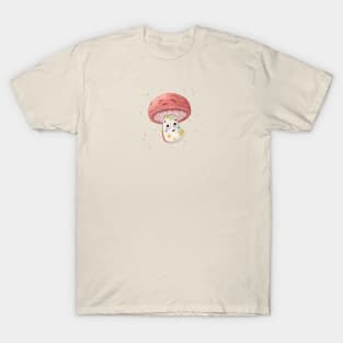 Cute Pink Rosy Veincap mushroom T-Shirt